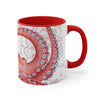 Red Octopus Watercolor Vintage Map On White Art Accent Coffee Mug 11Oz /