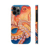 Red Orange Octopus On Blue Watercolor Ink Art Case Mate Tough Phone Cases Iphone 12 Pro