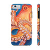 Red Orange Octopus On Blue Watercolor Ink Art Case Mate Tough Phone Cases Iphone 6/6S Plus