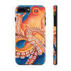 Red Orange Octopus On Blue Watercolor Ink Art Case Mate Tough Phone Cases Iphone 7 Plus 8