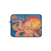Red Orange Octopus On Blue Watercolor Ink Art Laptop Sleeve 12