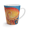 Red Orange Octopus On Blue Watercolor Ink Art Latte Mug Mug