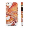 Red Orange Octopus On White Watercolor Ink Art Case Mate Tough Phone Cases