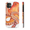 Red Orange Octopus On White Watercolor Ink Art Case Mate Tough Phone Cases Iphone 11