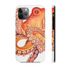 Red Orange Octopus On White Watercolor Ink Art Case Mate Tough Phone Cases Iphone 11 Pro
