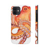 Red Orange Octopus On White Watercolor Ink Art Case Mate Tough Phone Cases Iphone 12