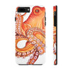 Red Orange Octopus On White Watercolor Ink Art Case Mate Tough Phone Cases Iphone 7 Plus 8