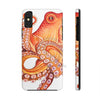 Red Orange Octopus On White Watercolor Ink Art Case Mate Tough Phone Cases Iphone X