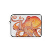Red Orange Octopus On White Watercolor Ink Art Laptop Sleeve 12