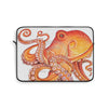 Red Orange Octopus On White Watercolor Ink Art Laptop Sleeve 13