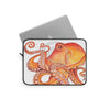 Red Orange Octopus On White Watercolor Ink Art Laptop Sleeve
