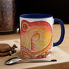 Red Orange Octopus Watercolor Accent Coffee Mug 11Oz