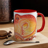 Red Orange Octopus Watercolor Accent Coffee Mug 11Oz