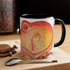 Red Orange Octopus Watercolor Accent Coffee Mug 11Oz