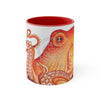 Red Orange Octopus Watercolor Accent Coffee Mug 11Oz