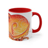 Red Orange Octopus Watercolor Accent Coffee Mug 11Oz