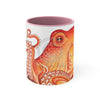 Red Orange Octopus Watercolor Accent Coffee Mug 11Oz Pink /