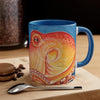 Red Orange Octopus Watercolor Blue Accent Coffee Mug 11Oz