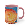 Red Orange Octopus Watercolor Blue Accent Coffee Mug 11Oz
