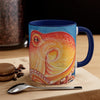 Red Orange Octopus Watercolor Blue Accent Coffee Mug 11Oz