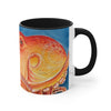 Red Orange Octopus Watercolor Blue Accent Coffee Mug 11Oz