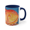 Red Orange Octopus Watercolor Blue Accent Coffee Mug 11Oz