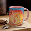 Red Orange Octopus Watercolor Blue Accent Coffee Mug 11Oz