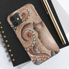 Red Pacific Octopus Tentacles Grey Watercolor Case Mate Tough Phone Cases