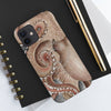 Red Pacific Octopus Tentacles Grey Watercolor Case Mate Tough Phone Cases