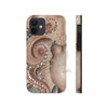 Red Pacific Octopus Tentacles Grey Watercolor Case Mate Tough Phone Cases Iphone 12 Mini