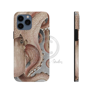 Red Pacific Octopus Tentacles Grey Watercolor Ii Case Mate Tough Phone Cases Iphone 13 Pro Max