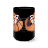 Red Panda Bear Black Mug 15Oz