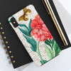 Red Peony Calligraphy Butterfly Art Case Mate Tough Phone Cases