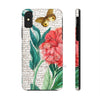 Red Peony Calligraphy Butterfly Art Case Mate Tough Phone Cases Iphone X