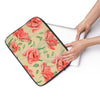 Red Poppies On Beige Watercolor Art Laptop Sleeve