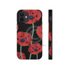 Red Poppies On Black Vintage Art Case Mate Tough Phone Cases Iphone 12 Mini