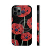 Red Poppies On Black Vintage Art Case Mate Tough Phone Cases Iphone 12 Pro