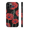 Red Poppies On Black Vintage Art Case Mate Tough Phone Cases Iphone 12 Pro Max