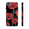 Red Poppies On Black Vintage Art Case Mate Tough Phone Cases Iphone 6/6S