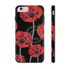 Red Poppies On Black Vintage Art Case Mate Tough Phone Cases Iphone 6/6S Plus