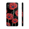 Red Poppies On Black Vintage Art Case Mate Tough Phone Cases Iphone X