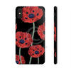 Red Poppies On Black Vintage Art Case Mate Tough Phone Cases Iphone Xs Max