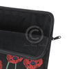 Red Poppies On Black Vintage Art Laptop Sleeve