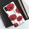 Red Poppies On White Vintage Art Case Mate Tough Phone Cases