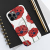 Red Poppies On White Vintage Art Case Mate Tough Phone Cases