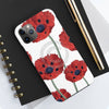 Red Poppies On White Vintage Art Case Mate Tough Phone Cases