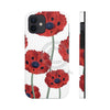 Red Poppies On White Vintage Art Case Mate Tough Phone Cases Iphone 12