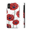 Red Poppies On White Vintage Art Case Mate Tough Phone Cases Iphone X
