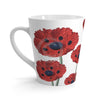 Red Poppies On White Vintage Art Latte Mug 12Oz Mug