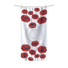 Red Poppies On White Vintage Art Polycotton Towel 30 × 60 Home Decor